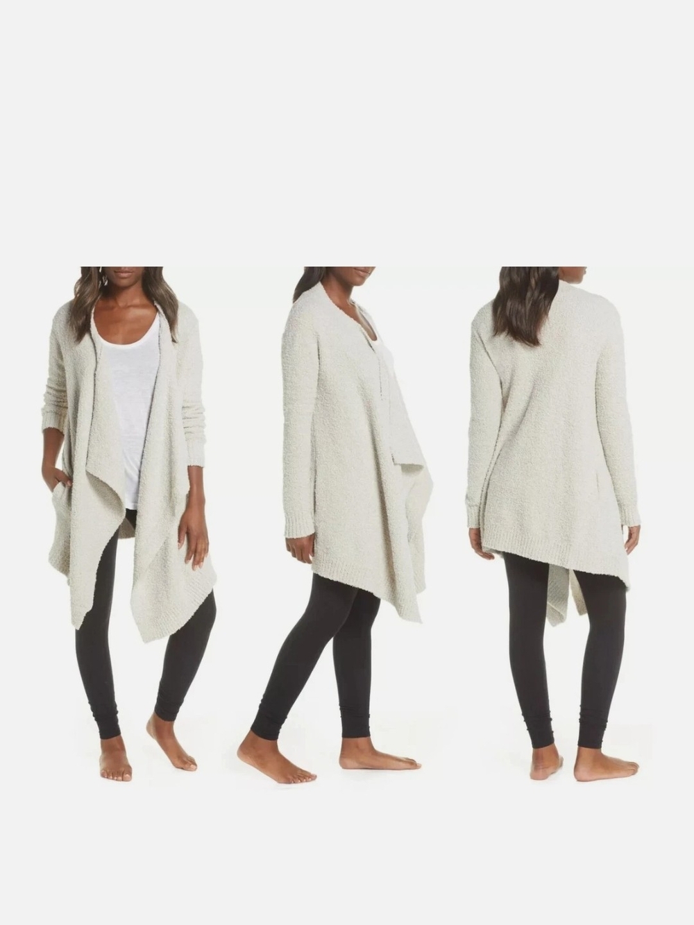 UGG Cream W Phoebe Wrap Cardigan Label - Picture 3 of 4
